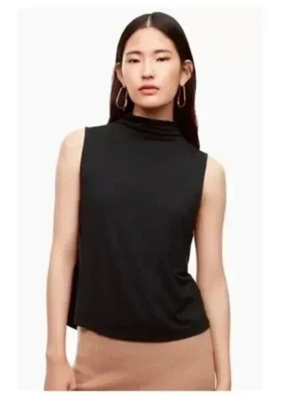 Babaton (Aritzia) - Black Sleeveless Turtleneck - Size Large